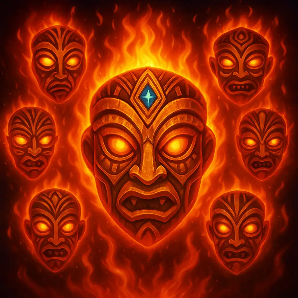 9 Masks Of Fire slot game artwork