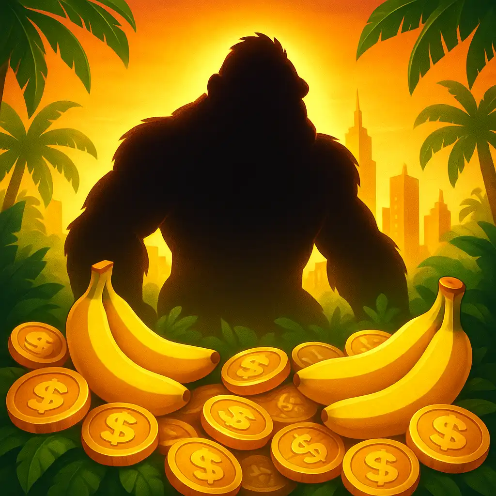 King Kong Cash Even Bigger Bananas 4 slot game artwork